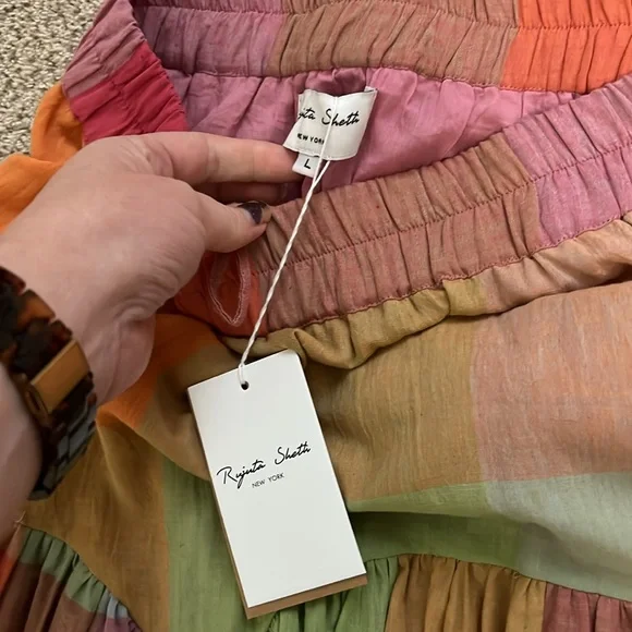 Multicolor Patchwork A-Line Maxi Skirt - Picture 4 of 8